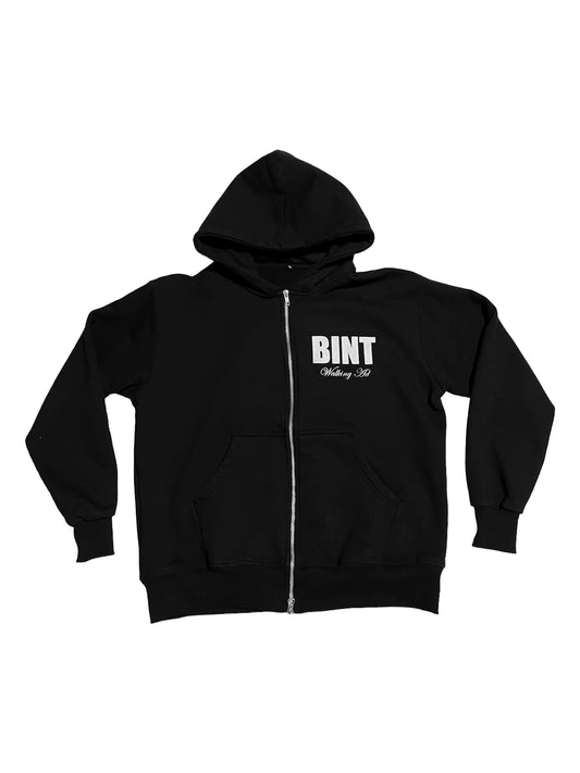 BLACK QR ZIP UP