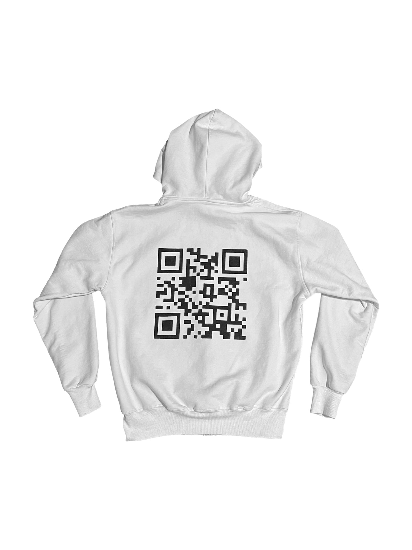 WHITE QR ZIP UP